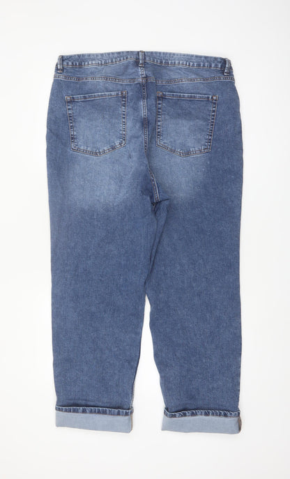 Dunnes Stores Women's Blue Mid Wash Slim Straight Jeans Size 18