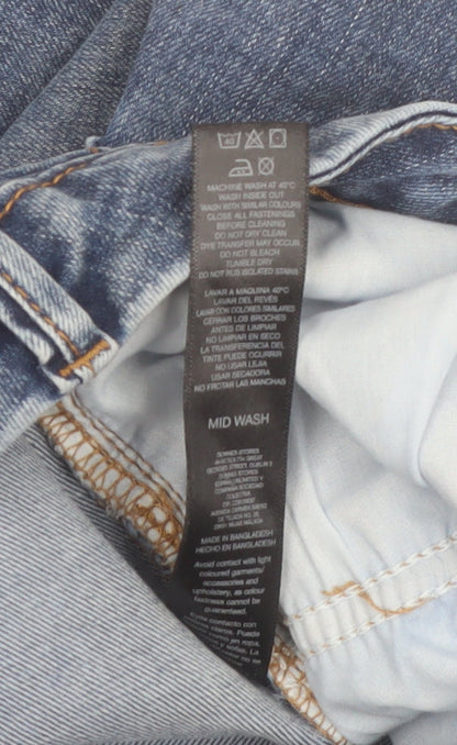 Dunnes Stores Women's Blue Mid Wash Slim Straight Jeans Size 18