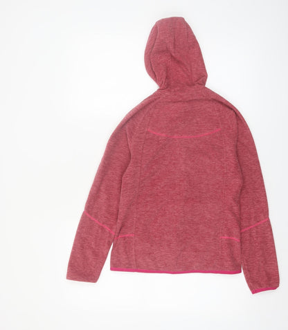 McKINLEY Girls Pink Full Zip Fleece Hoodie Size 12 Years