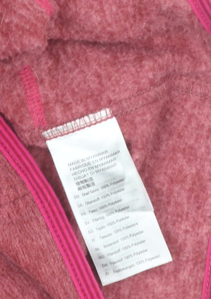 McKINLEY Girls Pink Full Zip Fleece Hoodie Size 12 Years
