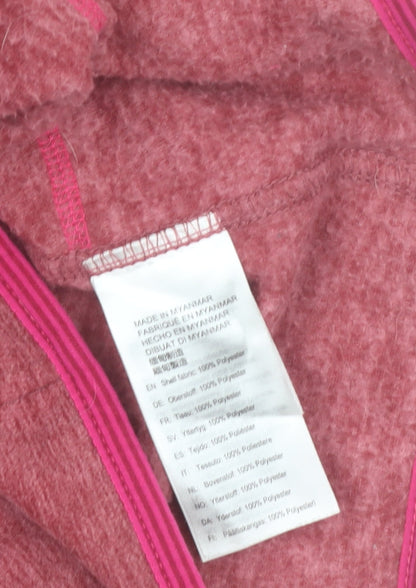 McKINLEY Girls Pink Full Zip Fleece Hoodie Size 12 Years