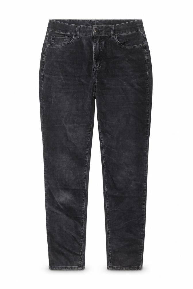 Massimo Dutti Women's Black Slim Chino Corduroy Trousers UK 8