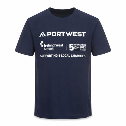 Roly Portwest Men's Navy Polyester Short Sleeve Active T-Shirt M