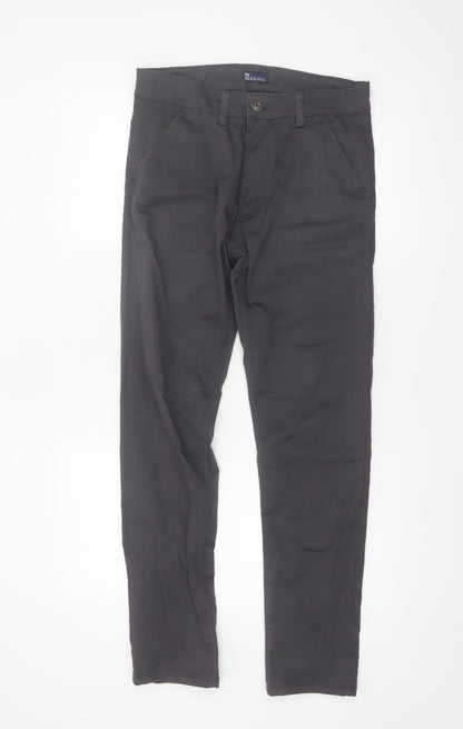Enzo Jeans Men's Black Slim Fit Chino Trousers 30S