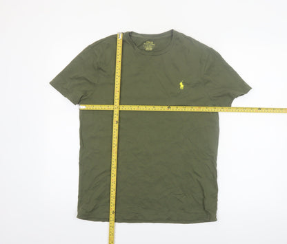 Ralph Lauren Men's Green Slim Fit Cotton Crew Neck T-Shirt M