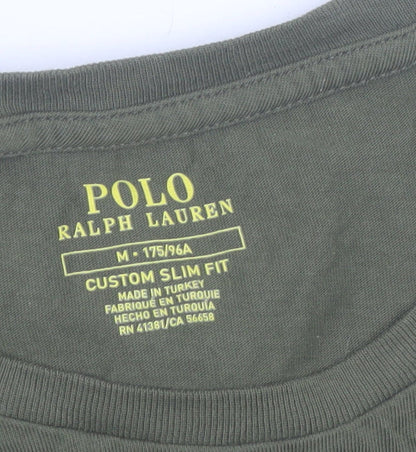 Ralph Lauren Men's Green Slim Fit Cotton Crew Neck T-Shirt M