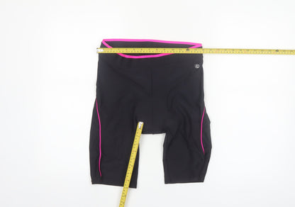 Dunnes Stores Women Black Medium Biker Activewear Shorts Nylon Blend