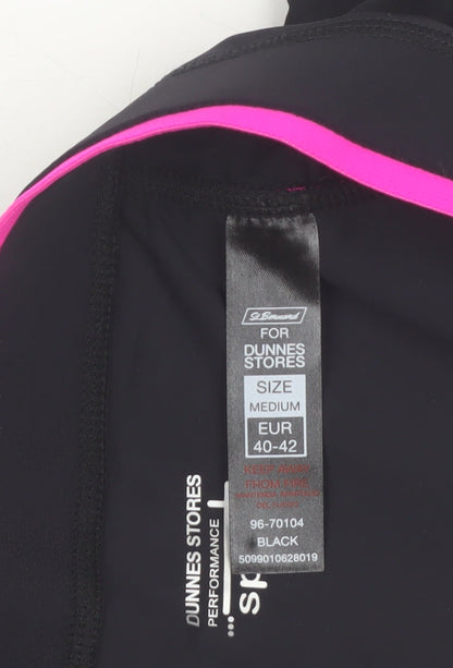 Dunnes Stores Women Black Medium Biker Activewear Shorts Nylon Blend