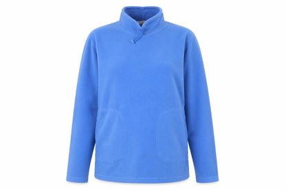 Marks and Spencer Women Azure Blue Pullover Fleece Sweatshirt UK 10