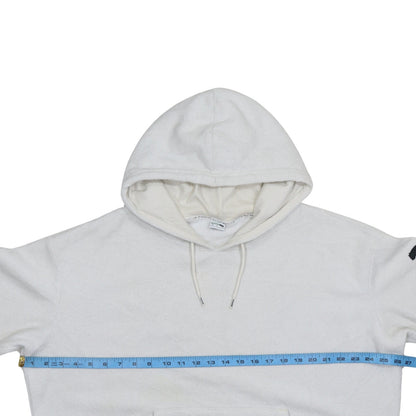 PUMA Women's Ivory XS Pullover Hoodie with Logo Sleeve Pocketed Sweatshirt