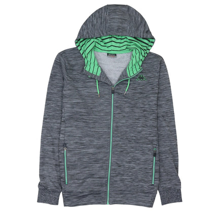 Kappa Men's Grey 2XL Full Zip Hoodie Jacket with Logo