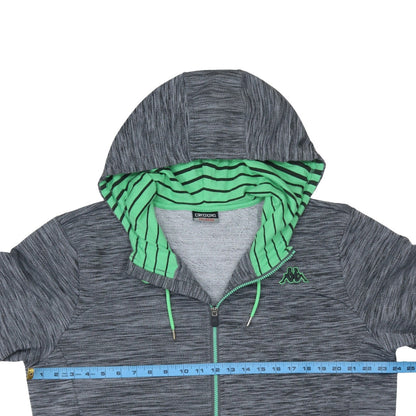 Kappa Men's Grey 2XL Full Zip Hoodie Jacket with Logo