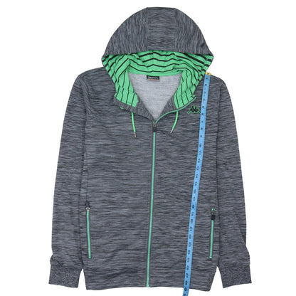 Kappa Men's Grey 2XL Full Zip Hoodie Jacket with Logo