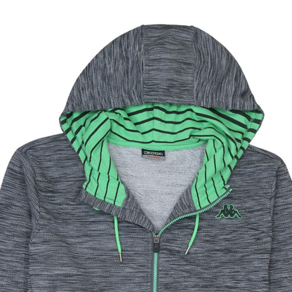 Kappa Men's Grey 2XL Full Zip Hoodie Jacket with Logo