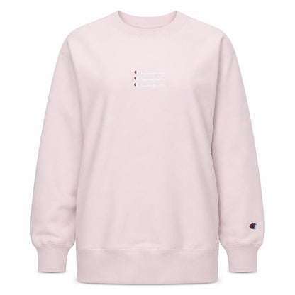 Champion Womens Pink Small Pullover Sweatshirt Crew Neck Logo Cotton Blend