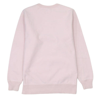 Champion Womens Pink Small Pullover Sweatshirt Crew Neck Logo Cotton Blend