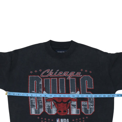 Abercrombie & Fitch Women Black Chicago Bulls Oversized Sweatshirt S
