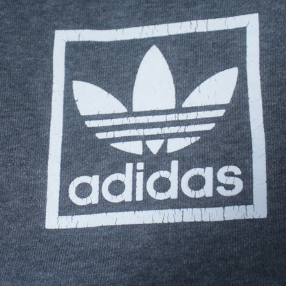 Adidas Mens Grey Track Jacket M Full Zip Retro Sports Style