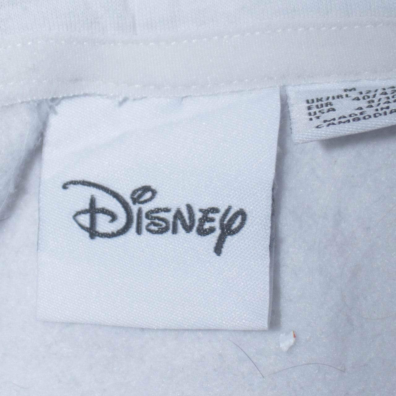 Disney Women's White Mickey Mouse Hoodie Size 12/14 Pullover Graphic Primark