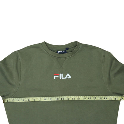 Fila Men’s Green Crew Neck Pullover Sweatshirt Size S