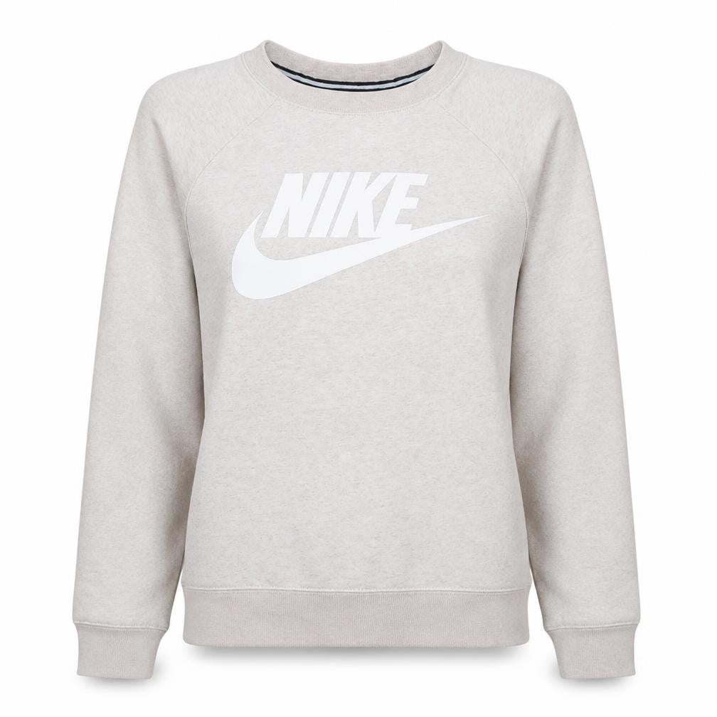 Nike Women Beige Crew Neck Pullover Sweatshirt Medium