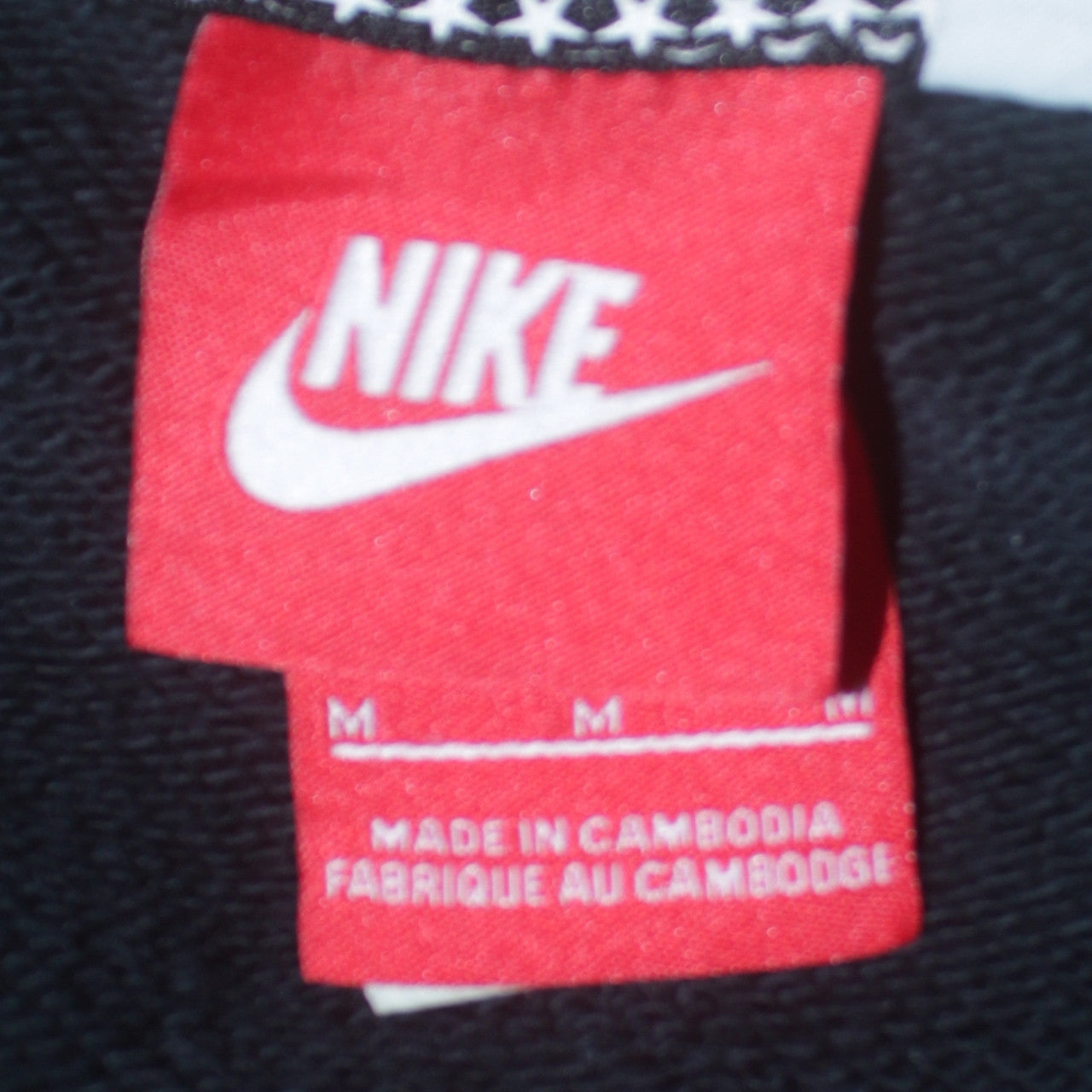Nike Women Black Medium Graphic Crew Neck Pullover Sweatshirt