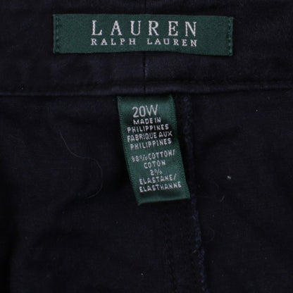 Ralph Lauren Women’s Black Plus Size 20 Chino Cotton Trousers