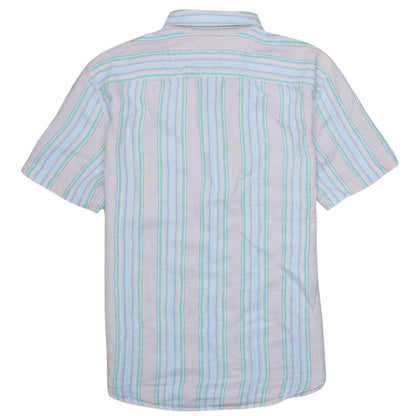 Levi's Men's Multicoloured Striped Short Sleeve Button-Up Shirt M