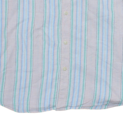 Levi's Men's Multicoloured Striped Short Sleeve Button-Up Shirt M