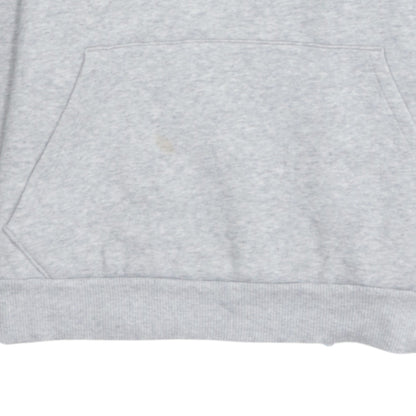 Puma Mens Grey Pullover Hoodie M Logo Fleece Sweatshirt
