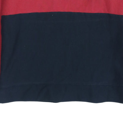 Champion Men's Red Pullover Hoodie Small Logo Graphic Cotton Blend