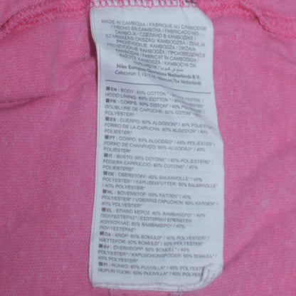 Nike Womens Pink Pullover Hoodie 1X Logo Print Cotton Blend