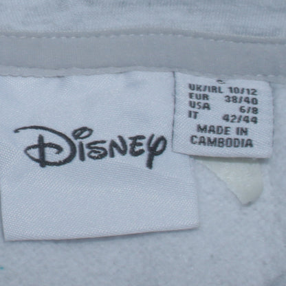 Disney Women's Grey Mickey Hoodie Size S 10/12 Pullover Graphic Print