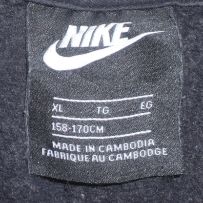 Nike Boys Black Full Zip Hoodie XL 158-170cm Fleece Sweatshirt