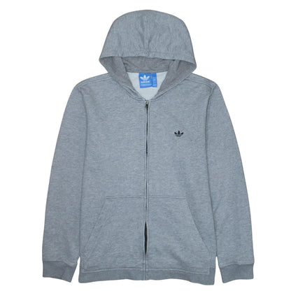 adidas Men Grey Full Zip Hoodie L Regular Fit Sportswear