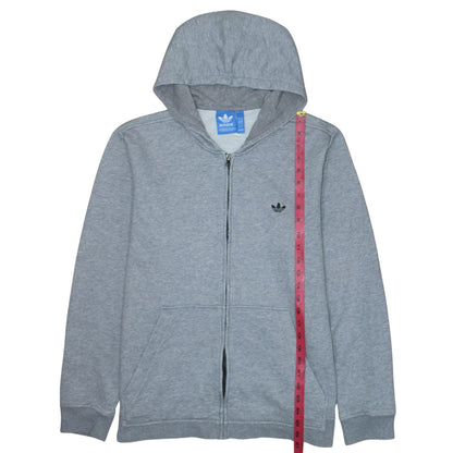 adidas Men Grey Full Zip Hoodie L Regular Fit Sportswear