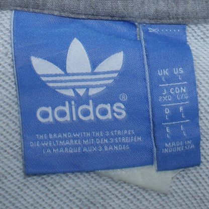 adidas Men Grey Full Zip Hoodie L Regular Fit Sportswear
