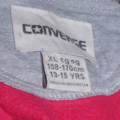 Converse Girls Red Full Zip Hoodie XL 13-15 Years Cotton Blend All Star