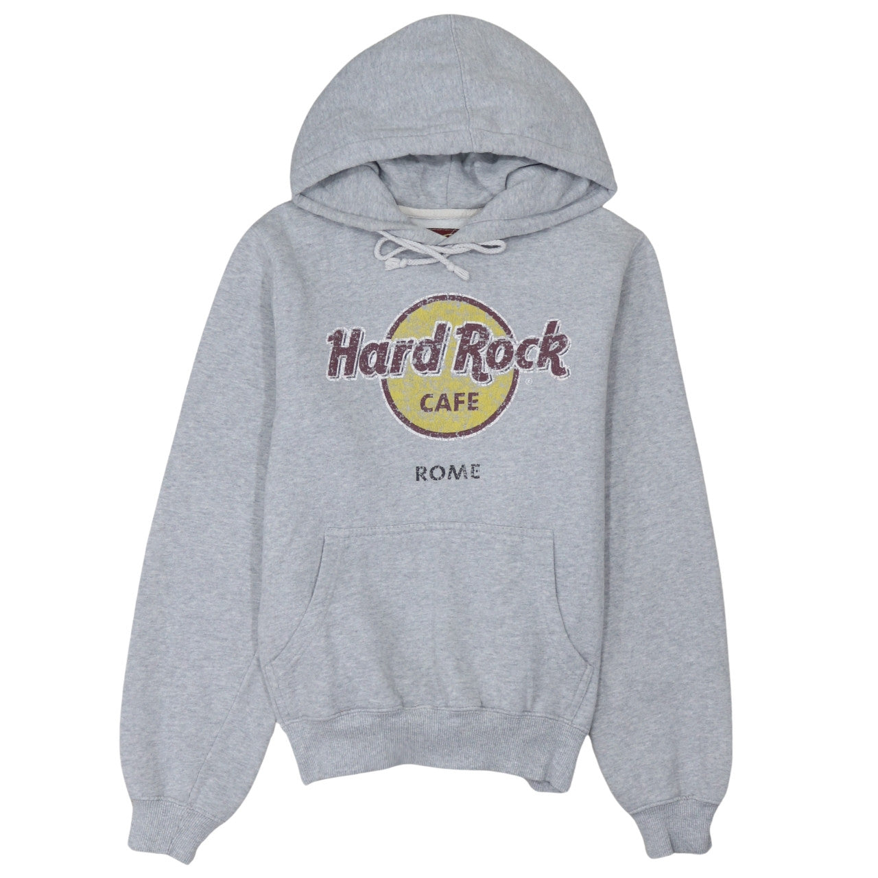 Hard Rock Cafe Rome Grey Pullover Hoodie Women Small Cotton Blend