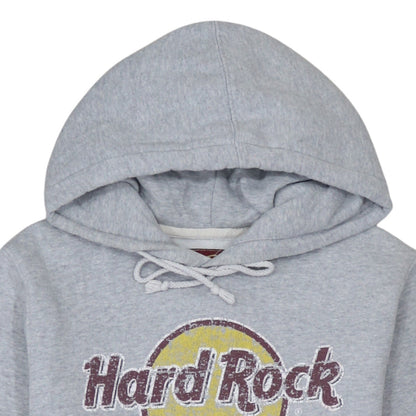 Hard Rock Cafe Rome Grey Pullover Hoodie Women Small Cotton Blend