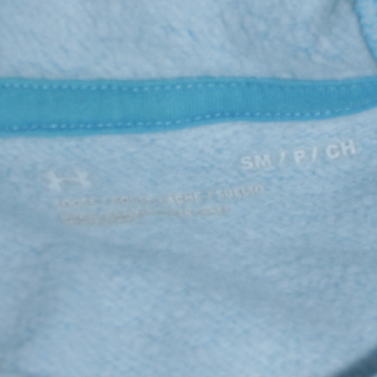 Under Armour Women Blue Pullover Hoodie Small Cotton Blend Logo
