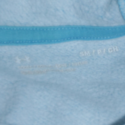 Under Armour Women Blue Pullover Hoodie Small Cotton Blend Logo