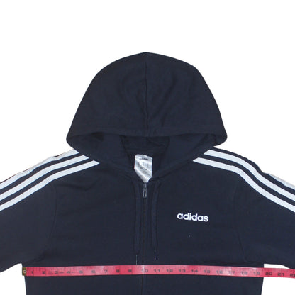 Adidas Men's Black Full Zip Hoodie S Sportswear Fleece Jacket