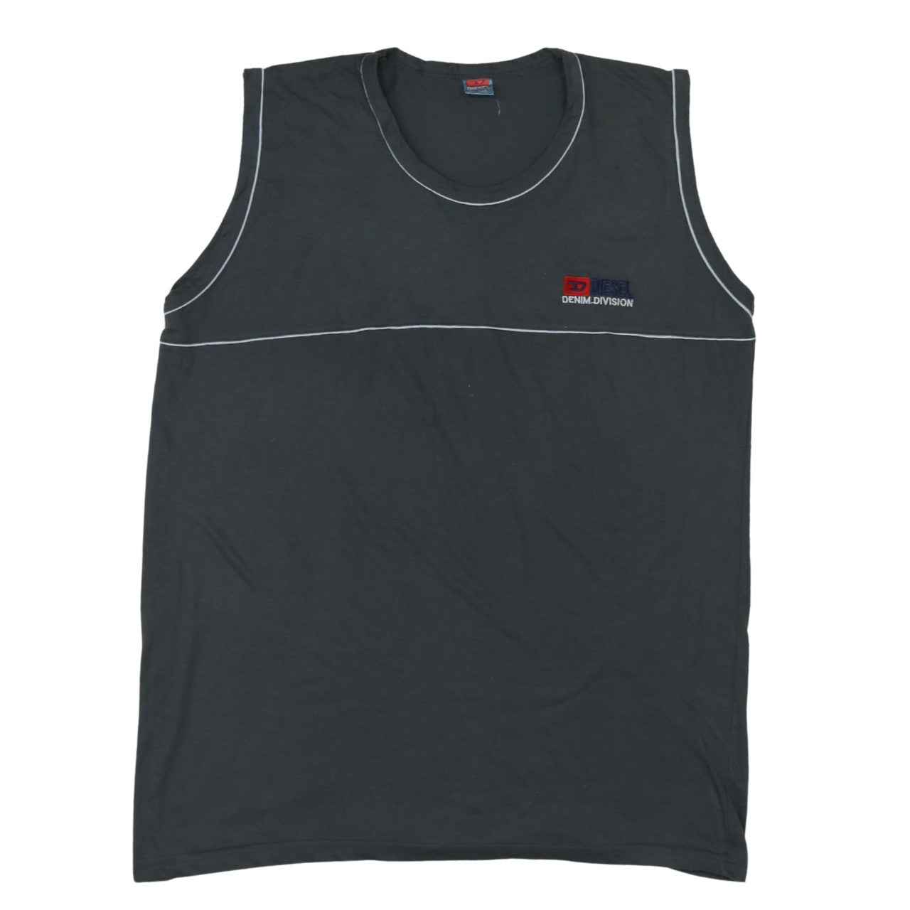 Diesel Men’s Black 2XL Sleeveless Cotton Crew Neck T-Shirt