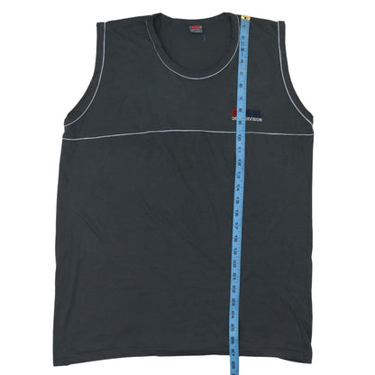 Diesel Men’s Black 2XL Sleeveless Cotton Crew Neck T-Shirt