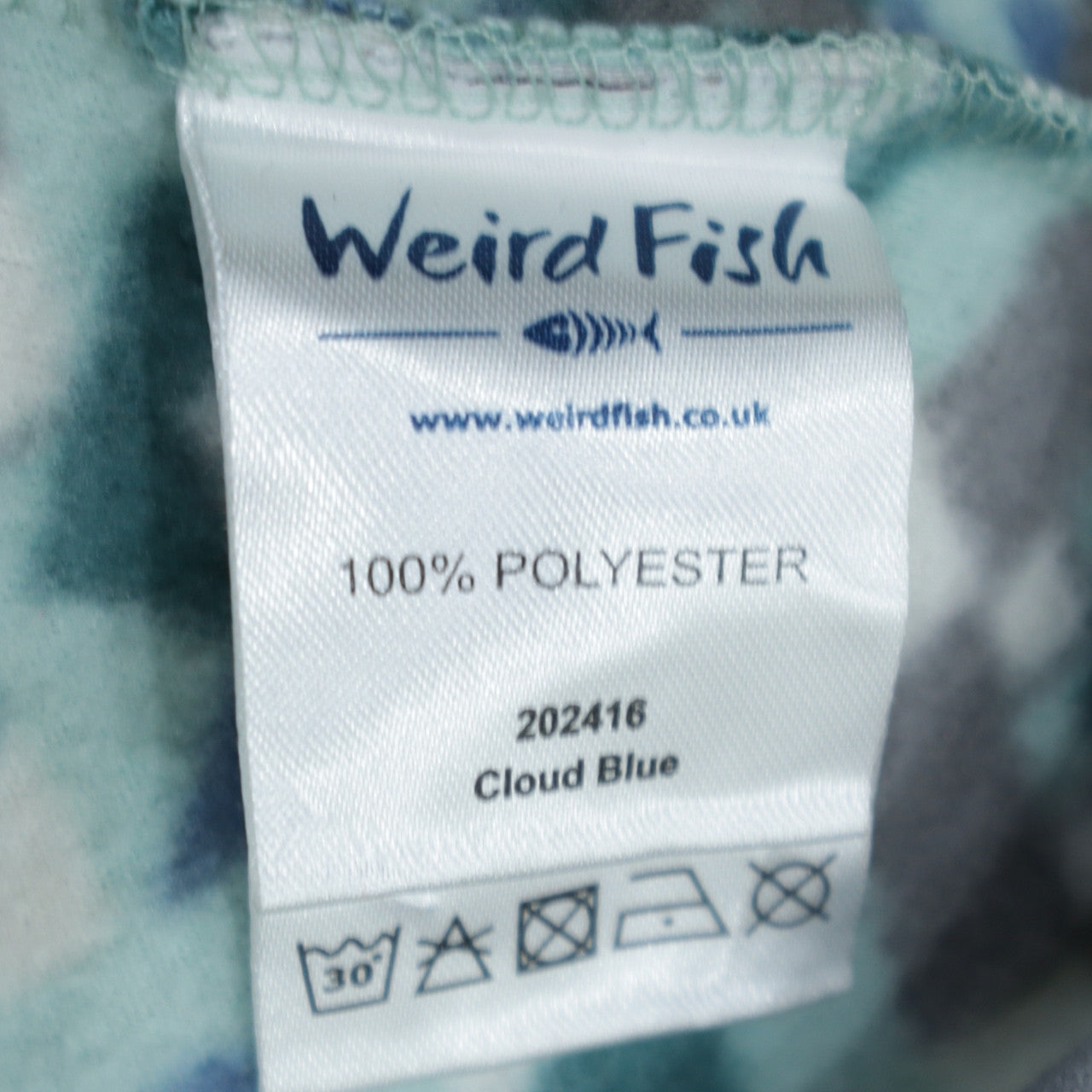 Weird Fish Womens Blue Fleece 1/4 Zip Pullover Sweatshirt Size 14