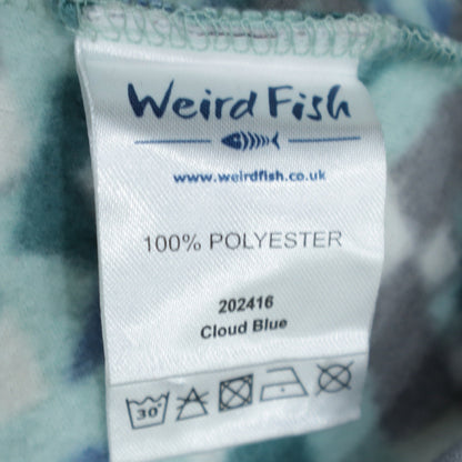 Weird Fish Womens Blue Fleece 1/4 Zip Pullover Sweatshirt Size 14