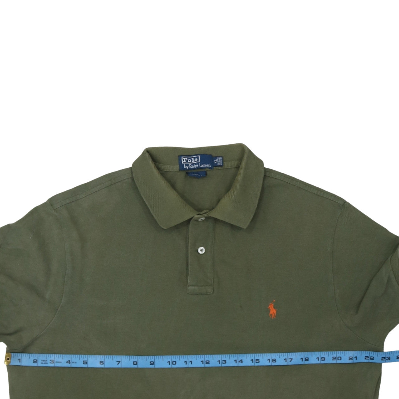 Ralph Lauren Men's Green Custom Fit Polo Shirt XL Cotton Classic Style