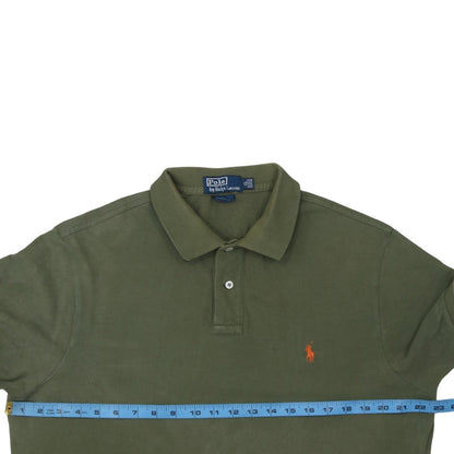 Ralph Lauren Men's Green Custom Fit Polo Shirt XL Cotton Classic Style