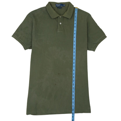 Ralph Lauren Men's Green Custom Fit Polo Shirt XL Cotton Classic Style